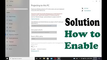 Projecting to this pc windows 10 not available | Fix projecting problem solution