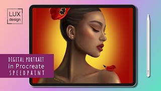 Digital Portrait in Procreate. Speedpaint screenshot 5
