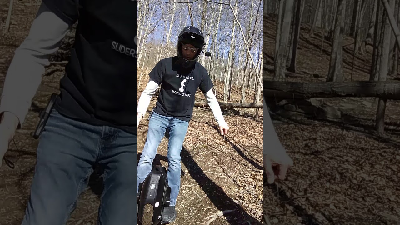 Electric unicycle with knobby tire