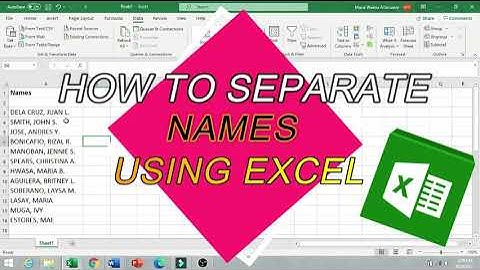 How to Separate Name Using Excel. (Split first name, Middle Initial and Last Name)