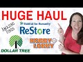 HUGE DOLLAR TREE HAUL | MASSIVE HOBBY LOBBY HAUL | HABITAT FOR HUMANITY RESTORE HAUL