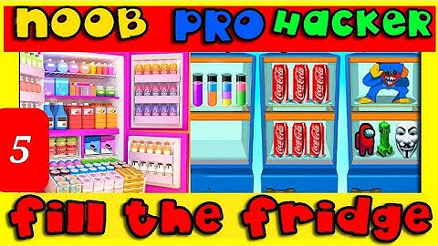 NOOB vs PRO vs HACKER - Fill The Fridge