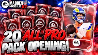 20X ALL PRO PACK OPENING IN MADDEN MOBILE 27!