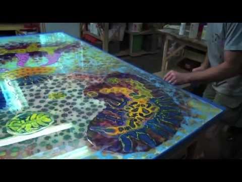 Psychedelic art (Bruce Riley - Resin Artist) - YouTube