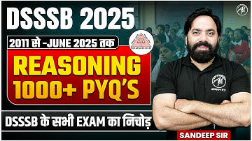 DSSSB REASONING Class with Important PYQ
