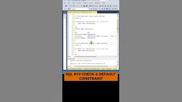 Check & Default 🔍 | SQL Constraints Simplified #SQLConstraints  #SQLLearning #ShortsVideo