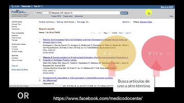 Uso de operadores Booleanos en Pubmed