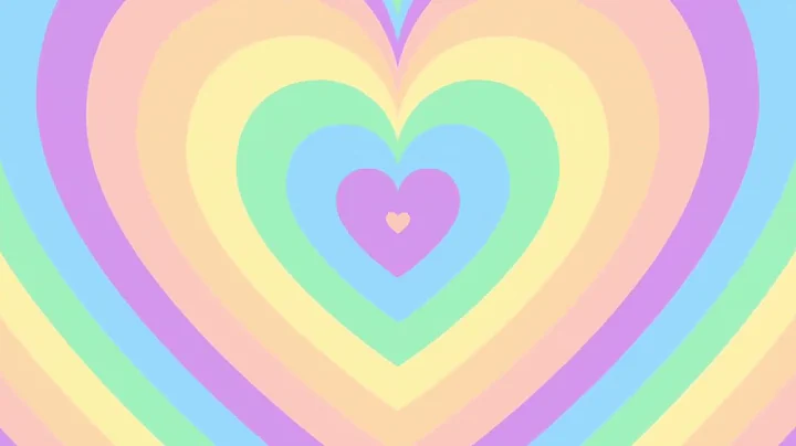 Pastel Heart Background Screensaver Loop 1 Hour 1080p HD