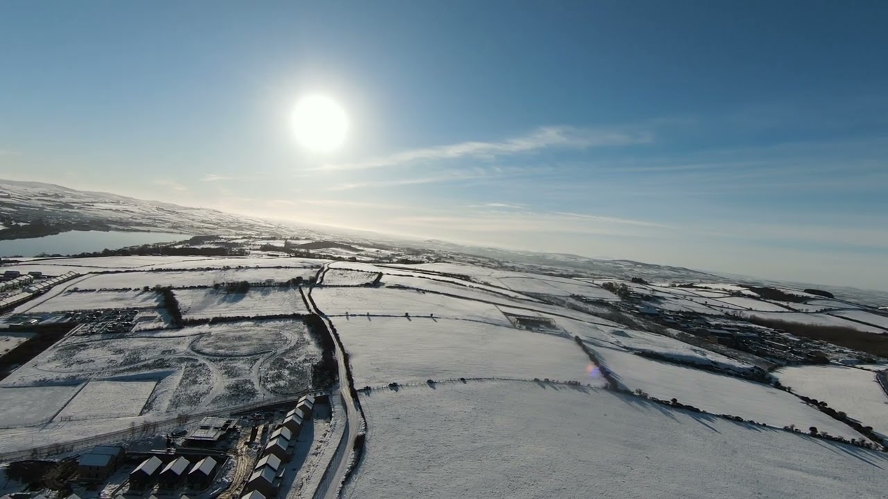 Derry City In Winter FPV Drone 4K Footage
