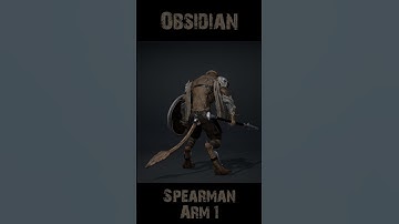 Obsidian Spearman Arm1 360 #character #rogerkint #3d #animation #gaming #unity #unreal #obsidian
