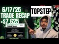 The trades I took to pass 5 topstep accounts in 2 days; Trade Recap + $7625