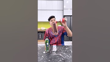 Cute- uống tất cả mọi thứ với chiếc mồm siêu to 😀🤪😝🤣