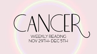 *CANCER* EVERYONE NOW SEES YOUR WORTH! PREPARE FOR A SHIFT | NOVEMBER 29 - DECEMBER 5TH WEEKLY TAROT