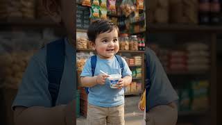 wait for end 😜🤣😜#babyshorts #cutebaby #ai#cartoon #comedy #viral