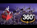 Realidade virtual 360 passeio de tren com o papai noel