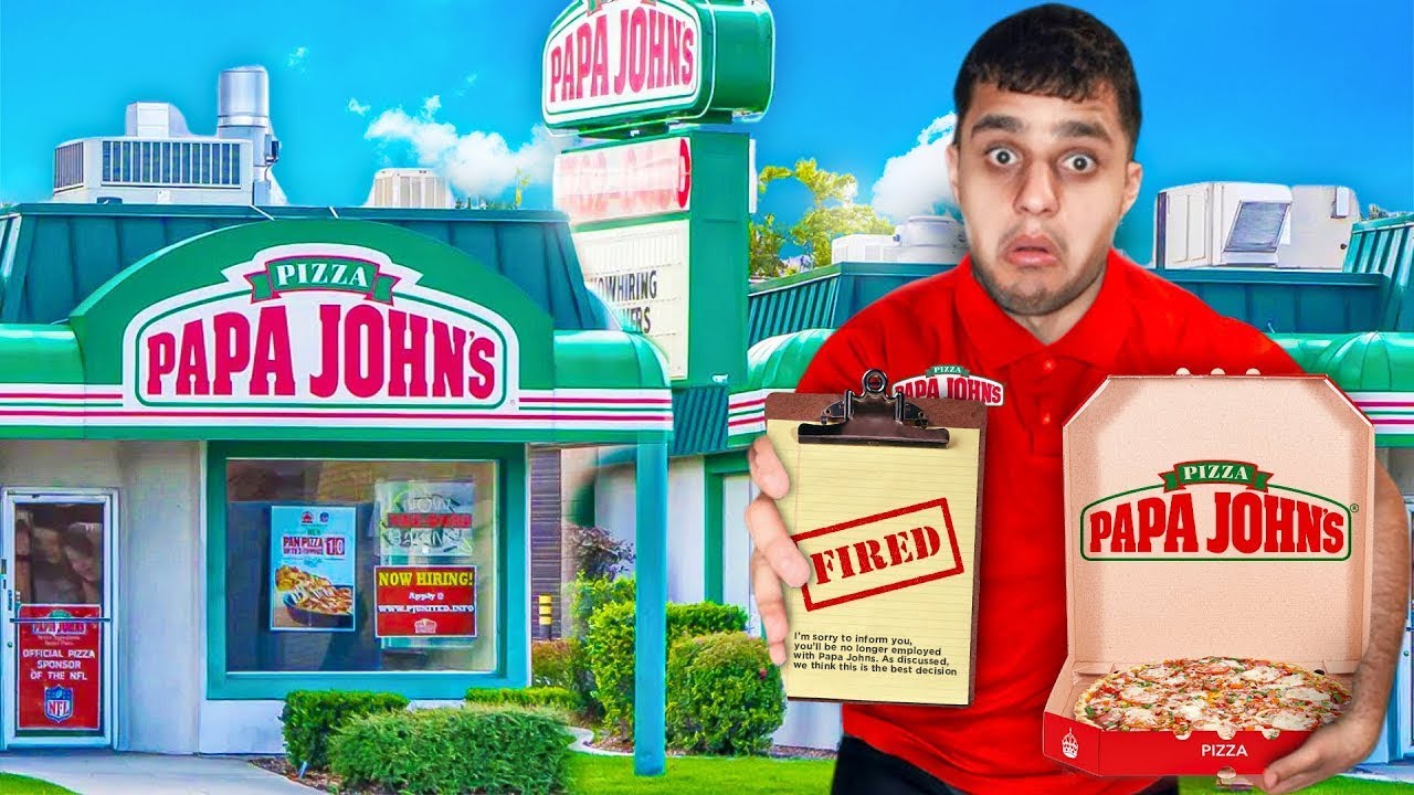 Getting a job at Papa John’s and getting fired within 24 hours!! - YouTube