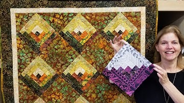 On Point Log Cabin Quilt | Let