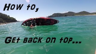 How to get back on a sit on top kayak from the water...
