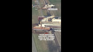 Train derails in Kentucky leaving over 30 rail cars off the tracks