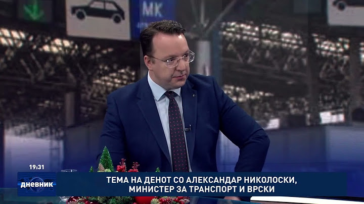 Тема на денот со Александар Николоски министер за транспорт и врски