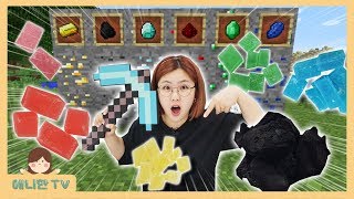 마인크래프트 광물을 먹어보자! ♥ 마크 광물을 먹을 수 있다고?! Minecraft Real Life [애니한TV]