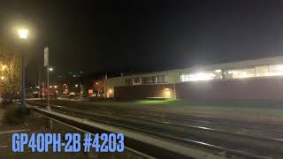 Information GP40PH-2B #4203 Leads PVL #1637 Across Jefferson Avenue - Pearl River, NY - November 9, 2020 Guide