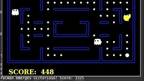 Pacman avoids ghosts (ai-class)