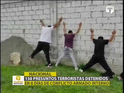 158 presuntos terroristas detenidos en 8 días de conflicto armado interno