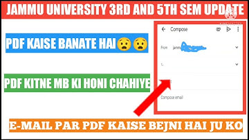 Jammu university 3rd 5th  sem pdf e-mail par kaise send kare🤔🤔Watch full video....