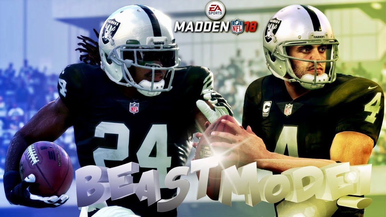 MADDEN NFL 18 (BEAST MODE ACTIVATED!!!) 200 YARDS RUSHING WITH MARSHAWN ...