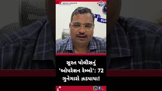 સુરત પોલીસનું 'ઓપરેશન રેમ્બો': 72 ગુનેગારો ઝડપાયા! #surat #gujaratpolice #suratnews #gujaratnews