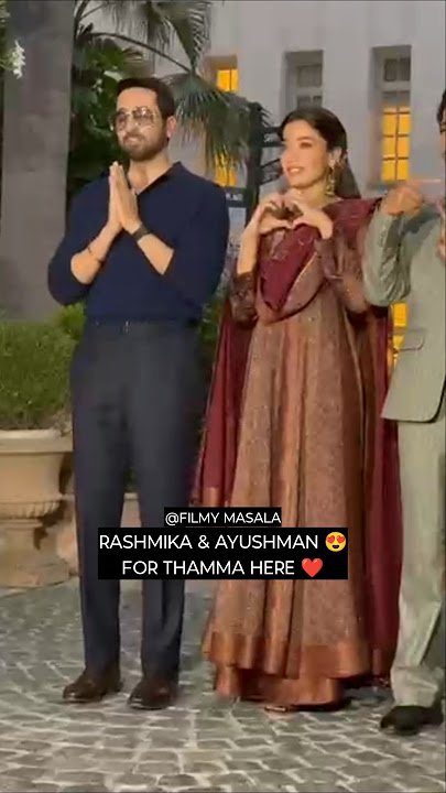 Ayushman Khurana and Rashmika Mandana for Thamma #shorts