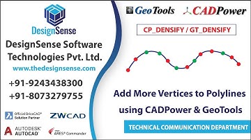 Add More vertices to Polylines: CP_DENSIFY / GT_DENSIFY | CADPower & GeoTools Tutorials
