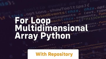 for loop multidimensional array python