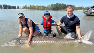 MONSTER White Sturgeon Fishing in Canada  Family go fishing for Dinosaurs!!! | The Fish Locker