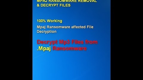 How to decrypt files from MPAJ Ransomware 🔥Decryption virus affected files Decrypt 100% - ERG