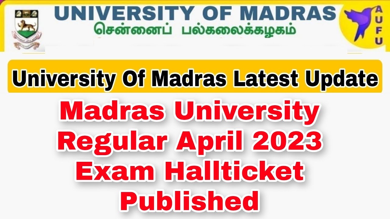 Madras University Regular Arrear April 2023 Exam Hallticket Released madras-university-regular-arrear-april-2023-exam-hallticket-released