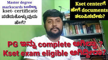 KSET certificate// How to get Kset certificate PG not completed (pursuing)students.