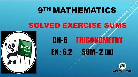 Samacheer 9th Std Maths||CH-6||TRIGONOMETRY|| EX:6.2|| SUM-2(ii)|| (T.N)2020||In Tamil||NEW BOOK