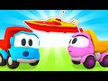 Leo the Truck &amp; water vehicles. Street vehicles for kids. NEW Car cartoons for kids. Play games.