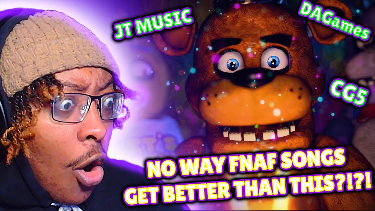 FIRST TIME LISTENING TO FNAF SONGS (DAgames, CG5, JT Music) REACTION!!!