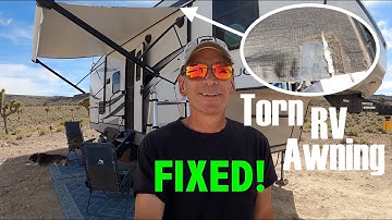 Reparatie van gescheurde luifelstof van uw camper - snel, eenvoudig en goedkoop!