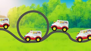 イ*ザ様 救急車ミニカー 緊急出動！】ビュンビュン🚑ミニカー救急車が急坂ダッシュ