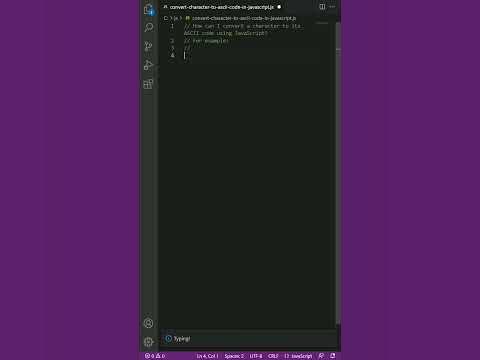 Convert character to ASCII code in JavaScript - YouTube
