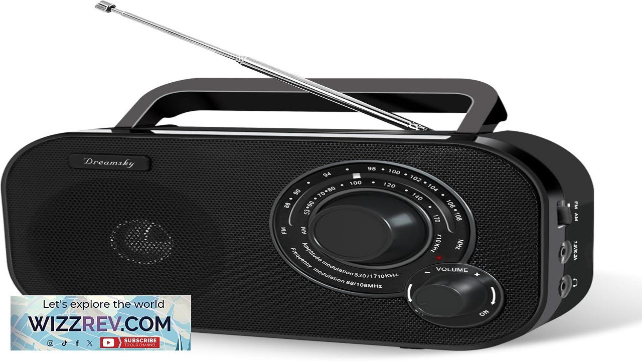 DreamSky AM FM Portable Radio Plug in Wall or Battery Operated - YouTube