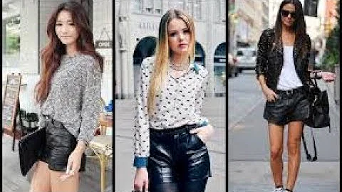 Cool way to wear leather shorts