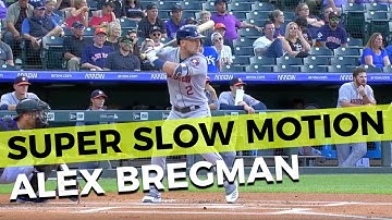 Alex Bregman Super Slow Motion Hitting Mechanics Home Run Baseball Swing