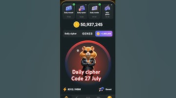 27 July daily cipher code Hamster Kombat 🐹 #viralshorts