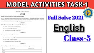 Class-5 English Model Activity Task part-1 Full Solve #WBBSE‎@Educational Activities Bengali 