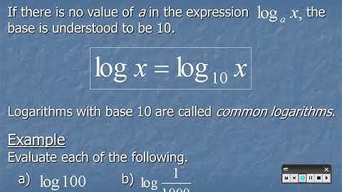 Evaluating Logarithms Part 3 of 4